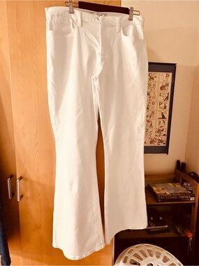 Joe's Jeans White Flare Wide-Leg Jeans
